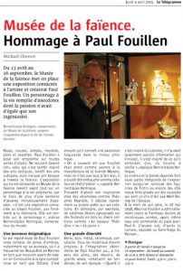 article Le Télégramme du 4 avril 2015